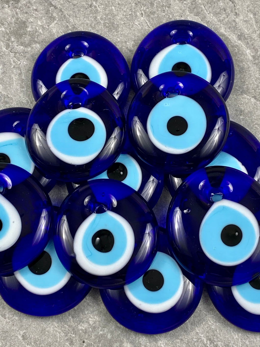 Hand Painted Glass Evil Eye EYB3