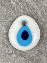Load image into Gallery viewer, Hand Painted Ceramic White Evil Eye EYB2

