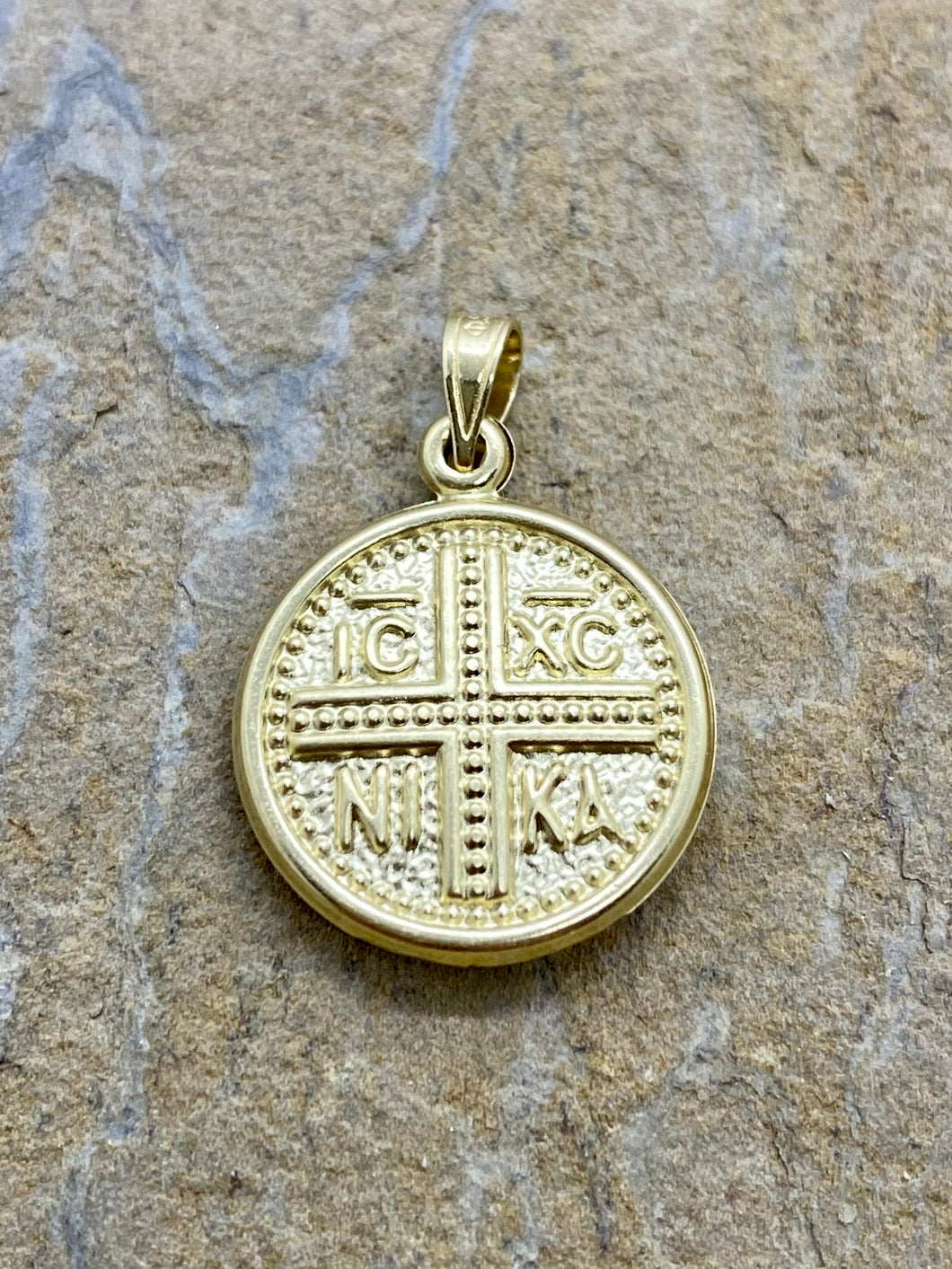 14k Gold Pendant Konstantinata Double Sided GK3