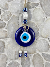 Load image into Gallery viewer, Hand Made Glass Evil Eye Mati Macrame SM3
