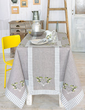 Load image into Gallery viewer, Linen Table Accessories with Embroidery Olive Branch and Heart OBC1
