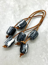 Load image into Gallery viewer, Black and White Beads with Suede Cord Begleri B8
