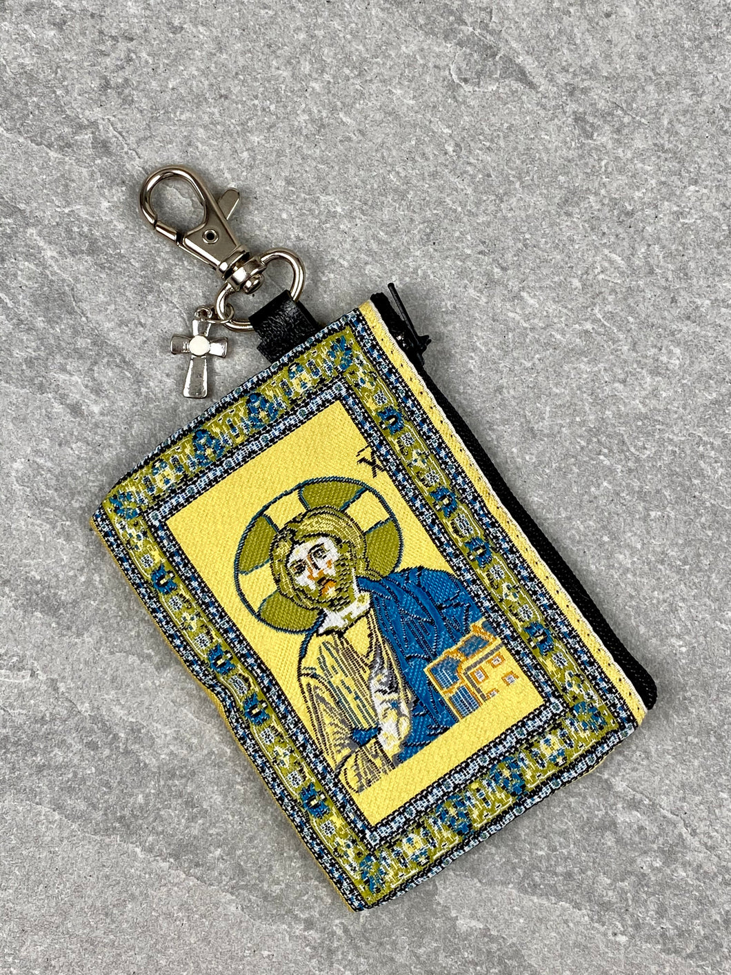 Jesus Print Tapestry Coin Pouch/Wallet with Zipper and Lobster Clasp RBA3