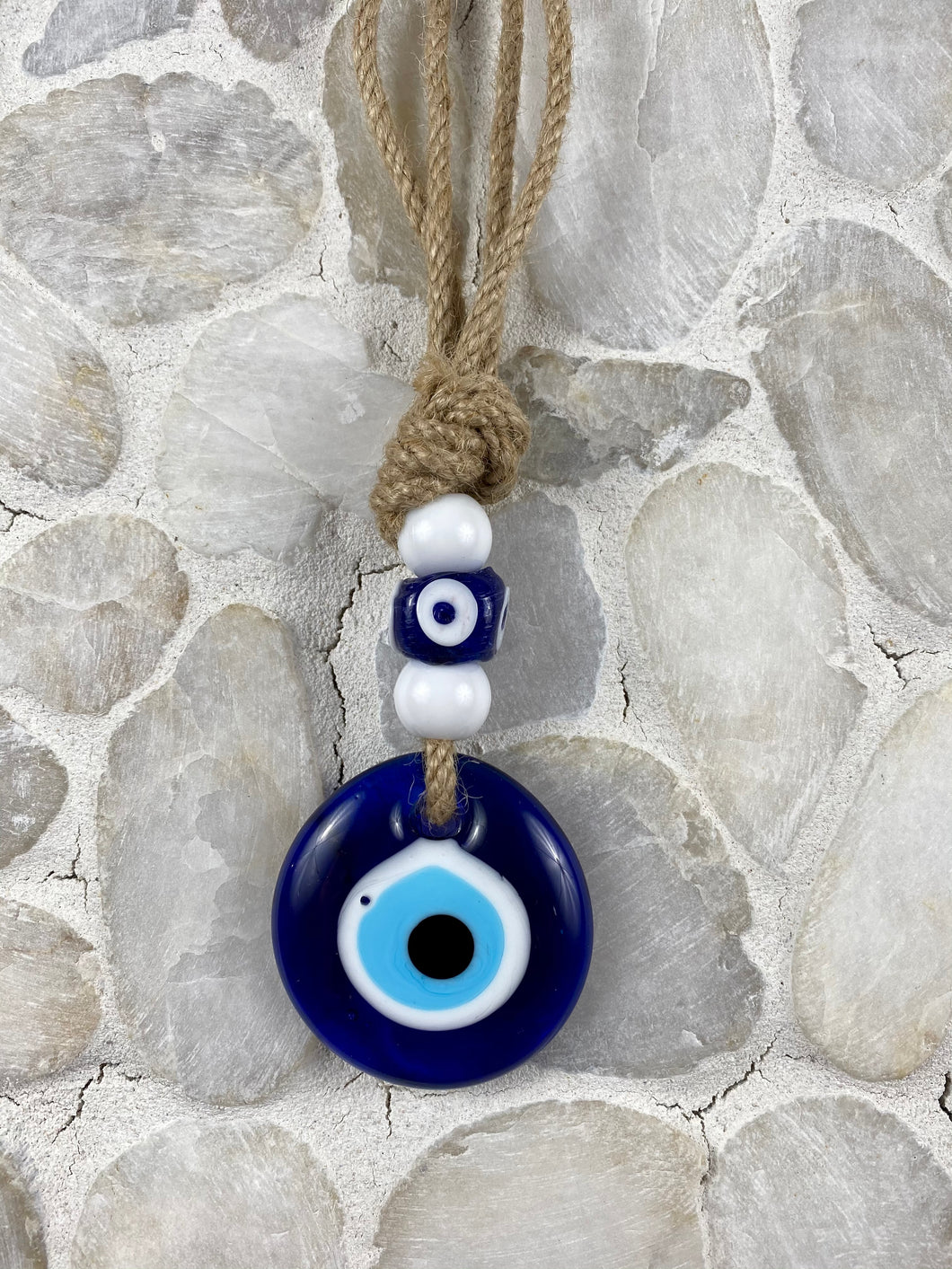 Hand Made Glass Evil Eye Mati Macrame SM8