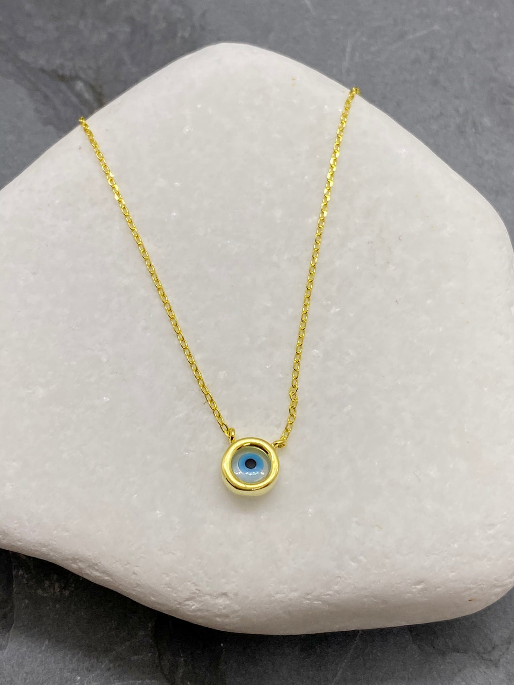 925” Sterling Gold Evil Eye Mati GN7