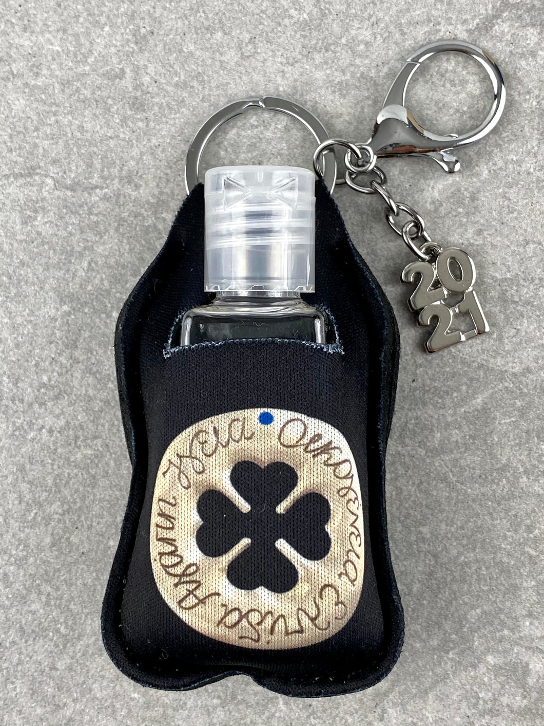 Hand Sanitizer Pouch Lucky 4 Leaf Clover Keychain HS6