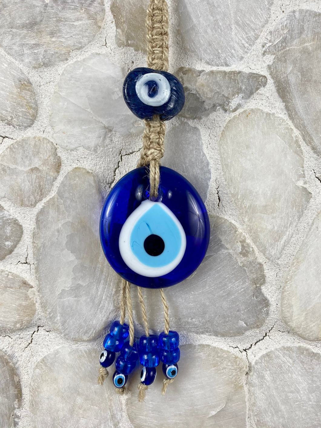 Hand Made Glass Evil Eye Mati Macrame SM7