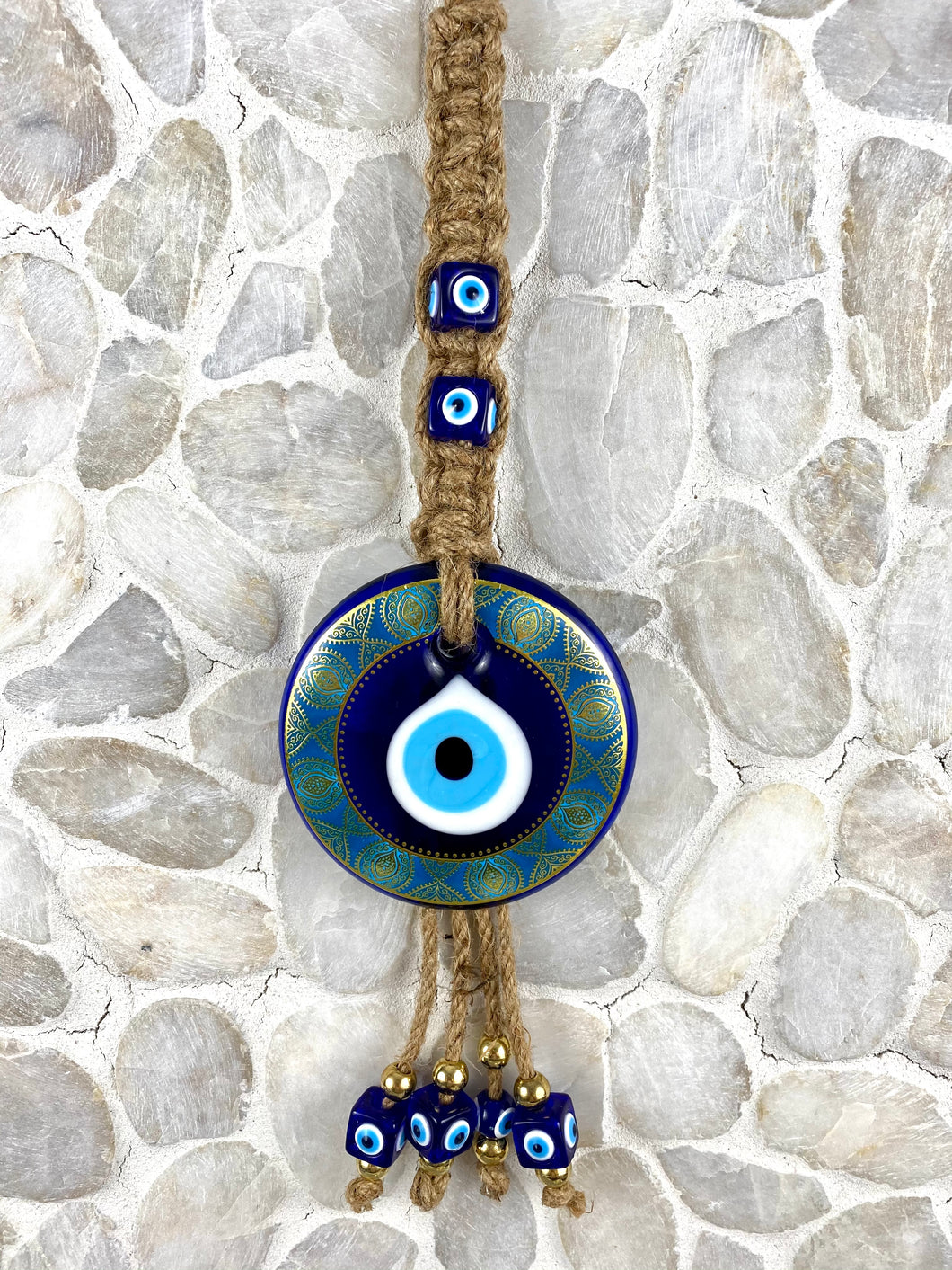 Hand Made and Painted Glass Evil Eye Mati M12