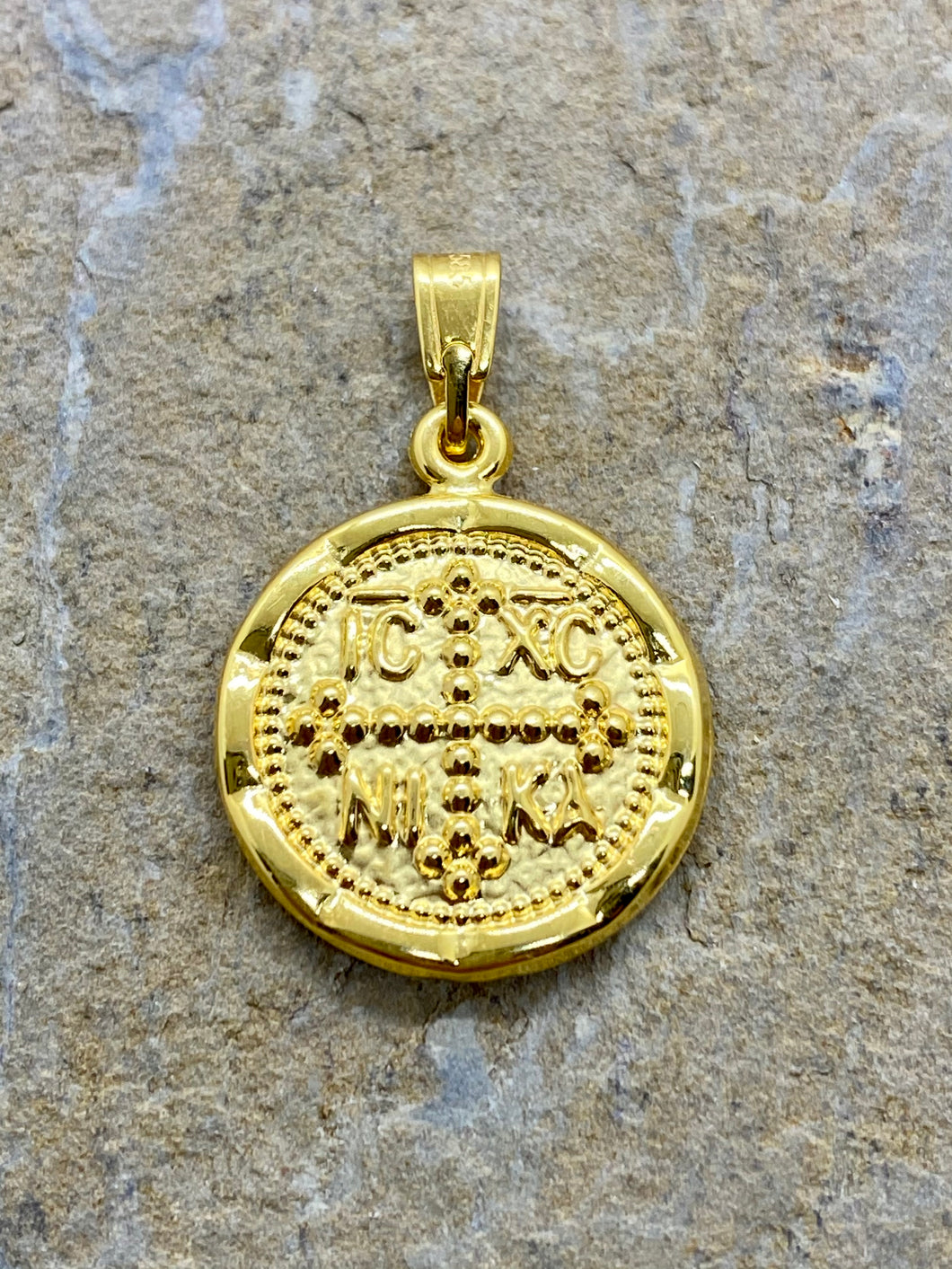 14k Gold Pendant Konstantinata Double Sided GK2