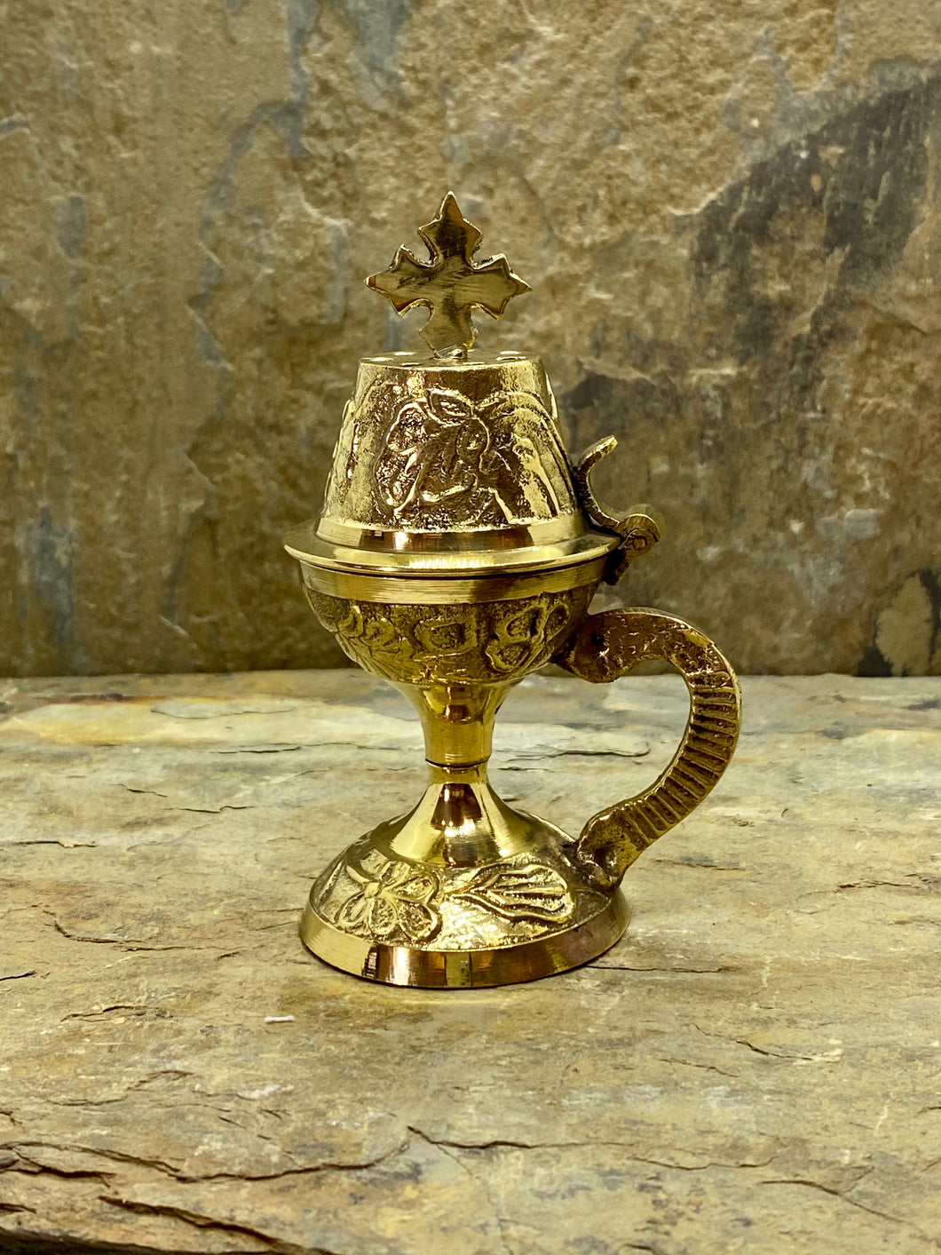 Fine Detailed Brass Themioto Incense Burner 8599B