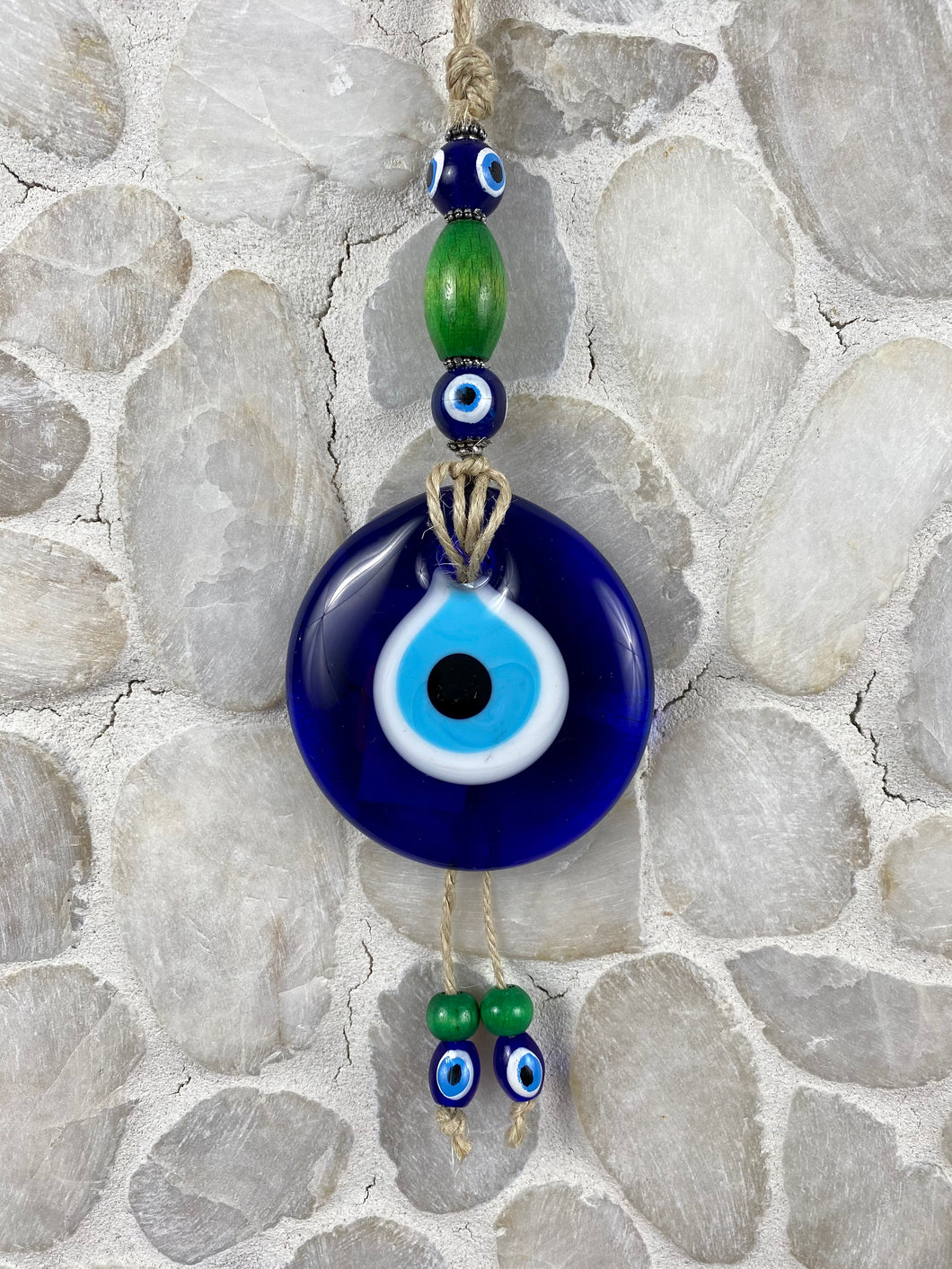 Hand Made Glass Evil Eye Mati Macrame SM3