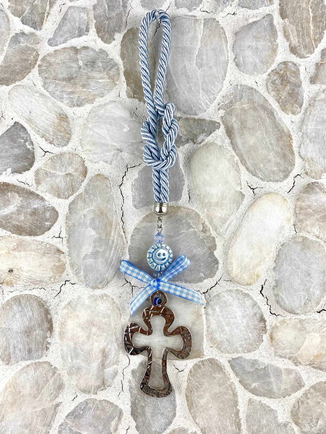 Baby Blue Cord Gouri with Cross BHG21