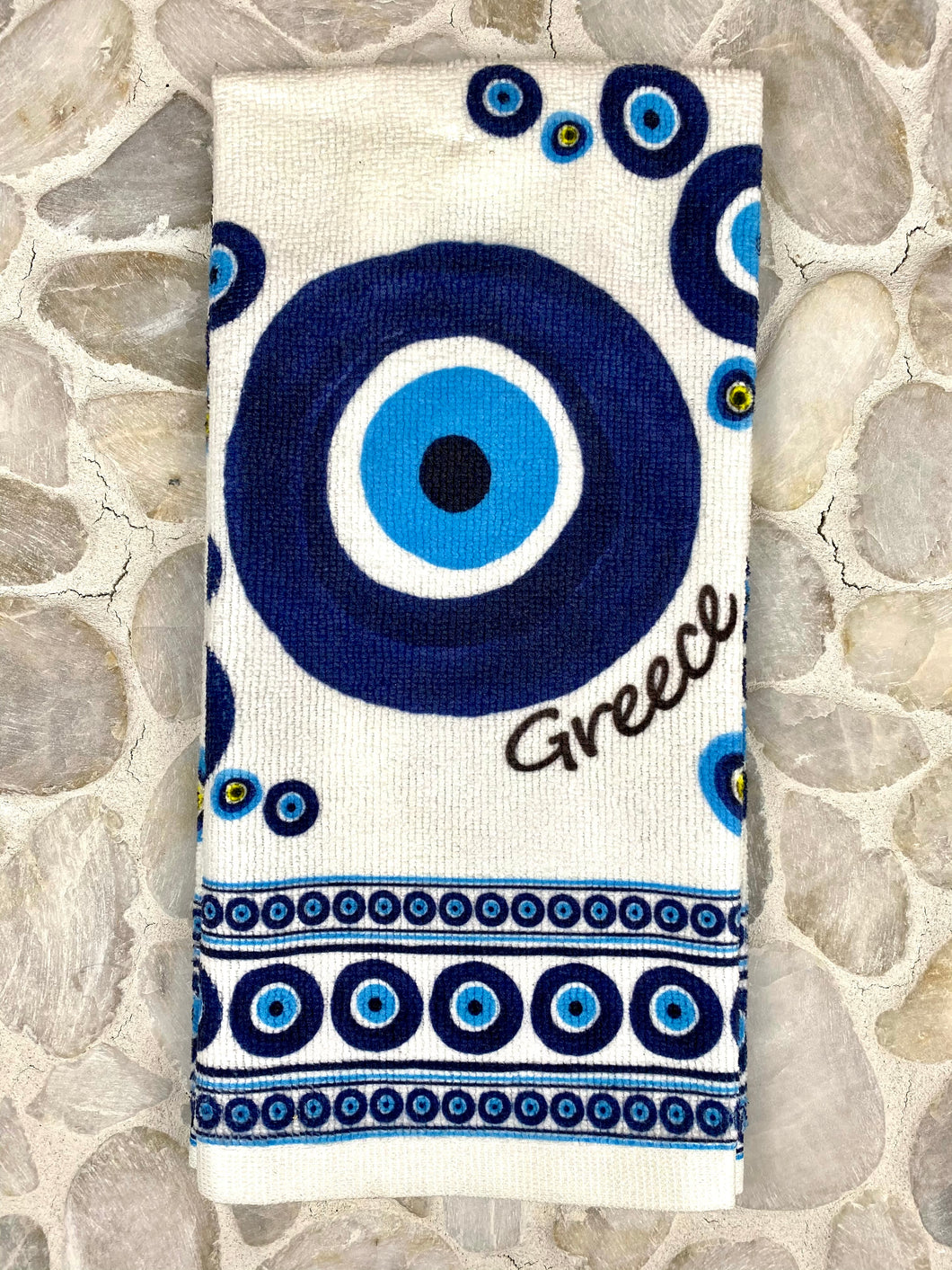Cotton Towel with Evil Eye Print HT5