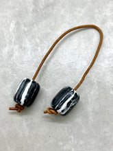 Load image into Gallery viewer, Black and White Beads with Suede Cord Begleri B8
