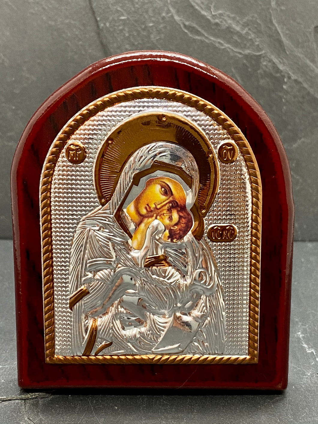 Holy Icon with Silver and Rosegold Accents on Wood HI12