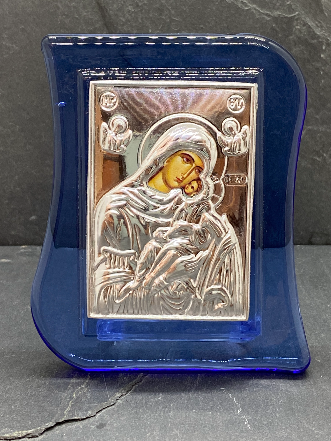 Holy Icon on Blue Glass GI10