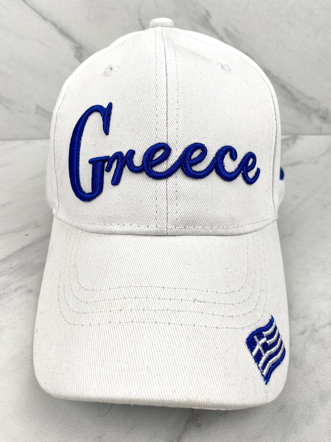 Embroidered Greece Baseball Cap with Embroidered Mati on 1 side BC20222  made in Greece